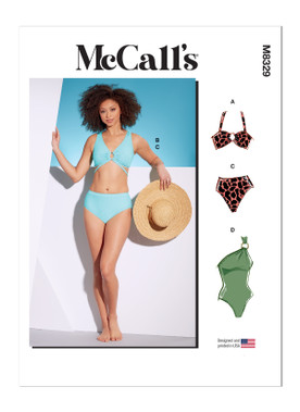 McCall's M8329 (Digital) | Misses' Swimsuits | Front of Envelope