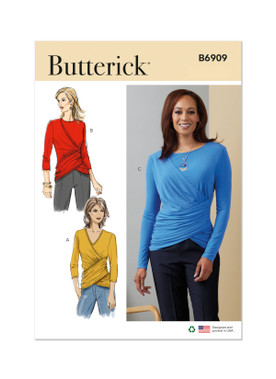Butterick B6909 | Misses' Knit Top | Front of Envelope
