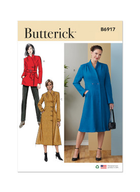 Butterick B6917 (Digital) | Misses' Coat | Front of Envelope