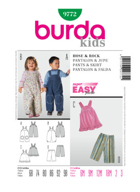 Burda Style BUR9772 | Pants & Skirt | Front of Envelope