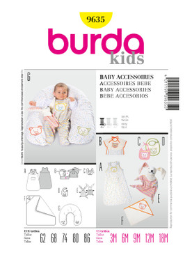 Burda Style BUR9635 | Baby Accessories | Front of Envelope