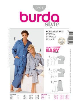 Burda Style BUR2691 | Loungewear | Front of Envelope