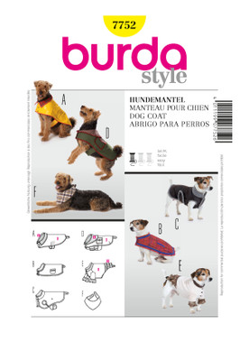 Burda Style BUR7752 | Dog Coat | Front of Envelope