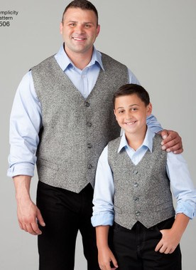 Simplicity S1506 | Husky Boys' & Big & Tall Men's Vests
