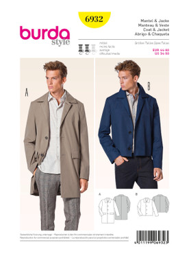 Burda Style BUR6932 | Men's Jacket/Coat | Front of Envelope