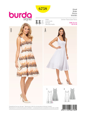 Burda Style BUR6758 | Dresses | Front of Envelope