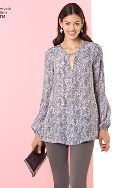 New Look N6414 | Misses' Tunic and Top with Neckline Variations