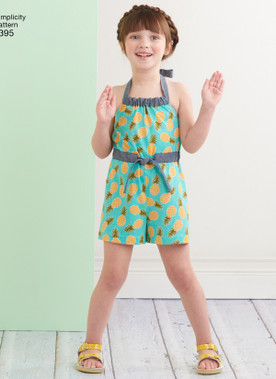 Simplicity S8395 | Child's & Girls' Halter Dress or Romper in Two Lengths