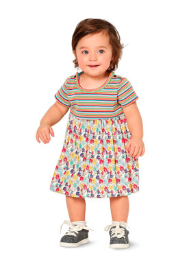 Burda Style BUR9347 | Babies' Dress and Bodysuit