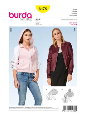 Burda Style BUR6478 | Misses' Jackets | Front of Envelope
