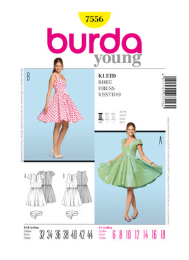 Burda Style BUR7556 | Dress | Front of Envelope