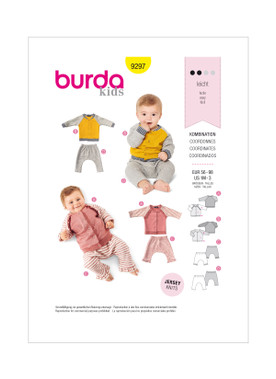 Burda Style BUR9297 | Babies' Casual Jackets & Bottoms | Front of Envelope