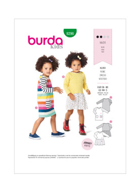 Burda Style BUR9296 | Babies' Pull-On Dresses | Front of Envelope
