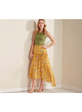 New Look N6676 | Misses' Skirts with Waist Yoke & Hem Variations