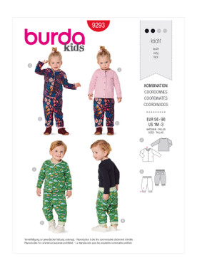 Burda Style BUR9293 | Babies' Jacket – Trousers or Pants – Reversible | Front of Envelope