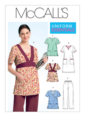McCall's M5895 (Digital) | Misses'/Women's Scrubs Tops, Dress and Pants | Front of Envelope