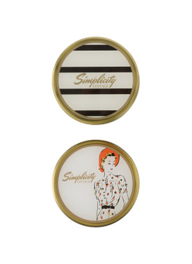 Simplicity Vintage Lady and Stripes Pattern Weight
