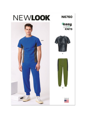 New Look N6760 | Men's Knit Top and Pants | Front of Envelope