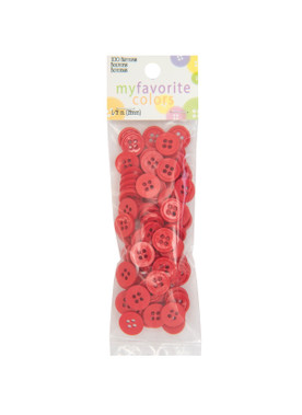 My Favorite Colors 1/2" Red Buttons, 3 Packages