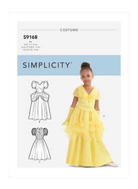 Simplicity Sewing Pattern Children's & Girls' Princess Costumes
