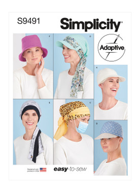 Simplicity Sewing Pattern Chemo Head Coverings