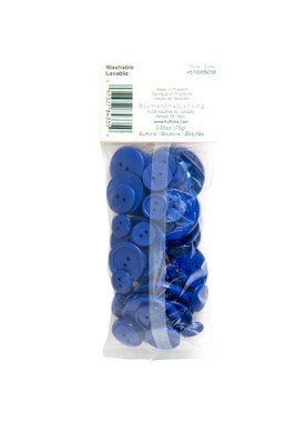 Blue Assorted Buttons, 3 Packages