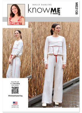 Know Me Sewing Pattern Misses' Sweatsuit Top and Pants by Holly Darling
