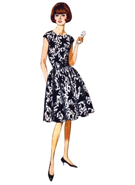 Simplicity Sewing Pattern 1960s Misses' One Piece Jiffy Dress