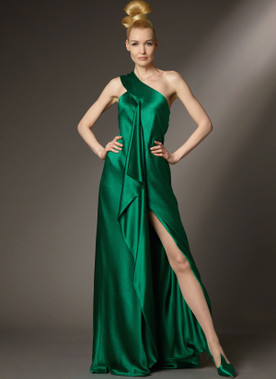 Vogue Patterns Misses' Bias Cut One Shoulder Dress by Tom And Linda Platt