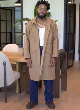 Know Me Sewing Pattern Men's Utility Trench Coat by Norris Dánta Ford