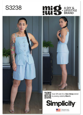 Simplicity Sewing Pattern Misses' Vest Top and Shorts by Mimi G Style