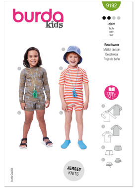 Burda Style Pattern 9192 Children's Beachwear