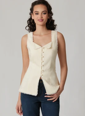 McCall's Sewing Pattern Misses' and Women's Button Front Top