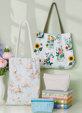 Simplicity Sewing Pattern Tote & Zipper Bag Set