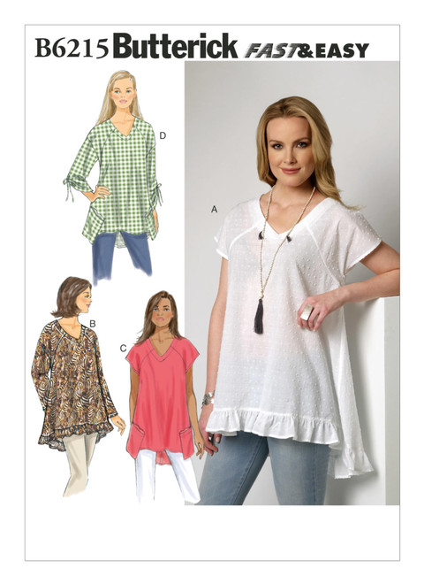 Butterick B6215 (Digital) | Misses' Raglan Sleeve Tops | Front of Envelope