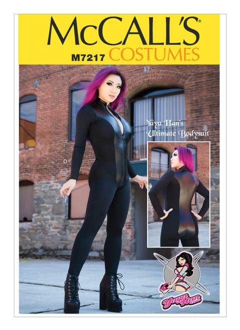 McCall's M7217 (Digital) | Misses' Zippered Bodysuit by Yaya Han | Front of Envelope