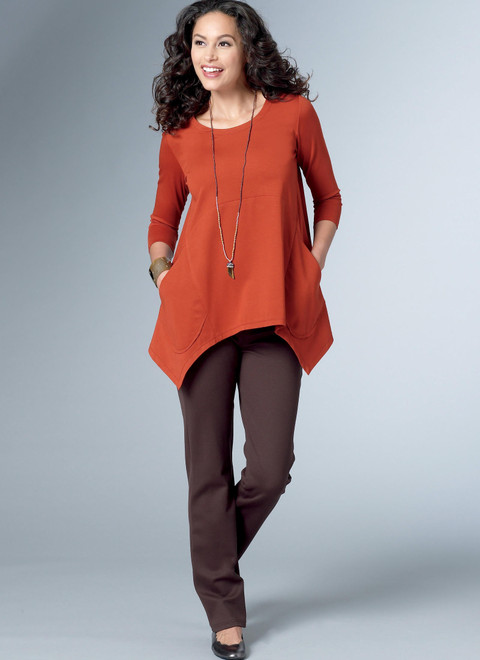 Butterick B6492 | Misses' Loose Knit Tunics with Shaped Sides and Pockets