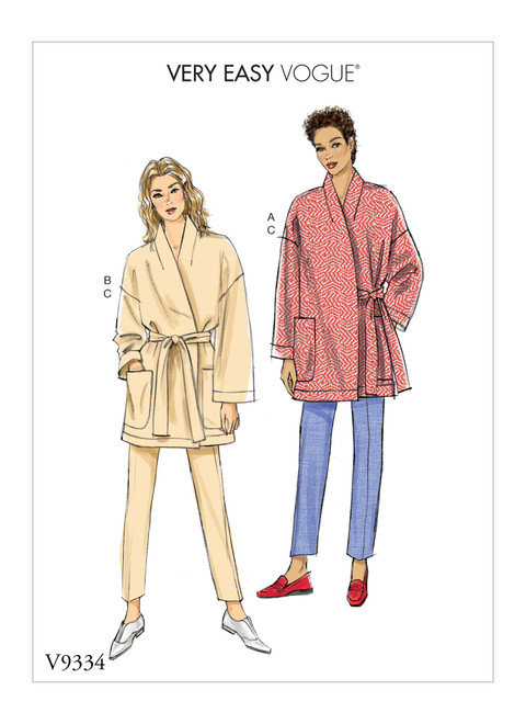Vogue Patterns V9334 | Misses' Jacket, Belt and Pants | Front of Envelope
