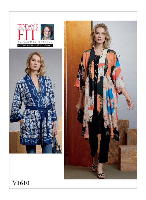 Vogue Patterns V1610 | Misses' Kimono and Belts | Front of Envelope