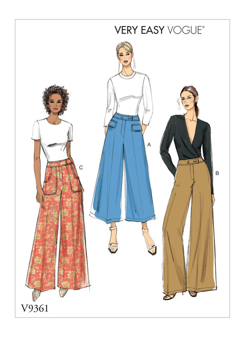 Vogue Patterns V9361 | Misses'/Misses' Petite Pants | Front of Envelope