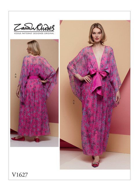 Vogue Patterns V1627 | Misses' Special Occasion Dress and Sash | Front of Envelope