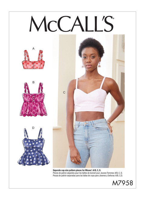 McCall's M7958 (Digital) | Misses' Tops | Front of Envelope