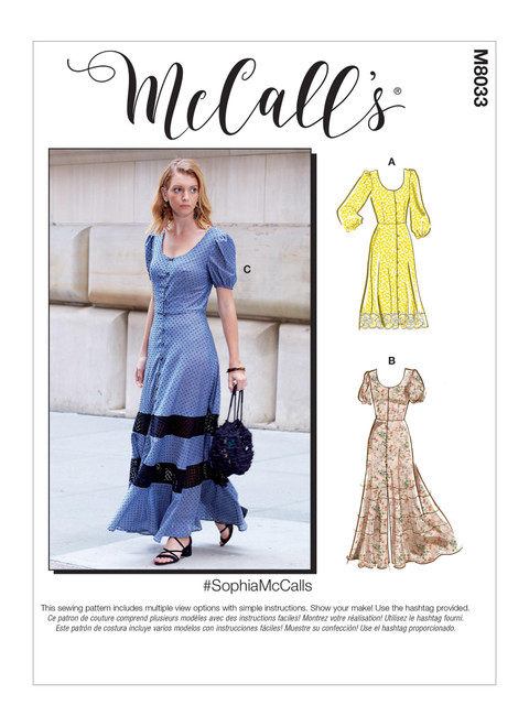 McCall's M8033 | Misses' Dresses | Front of Envelope