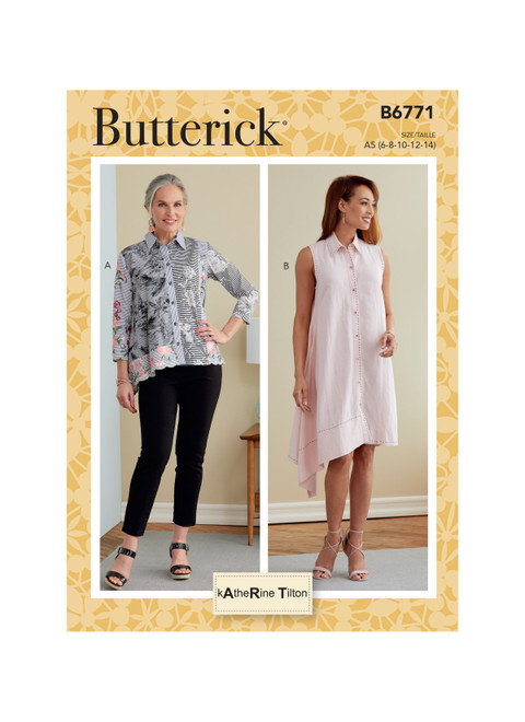 Butterick B6771 | Misses' Shirt & Shirtdress | Front of Envelope