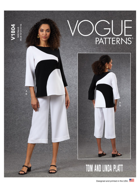 Vogue Patterns V1804 | Misses' Tunic & Pants | Front of Envelope