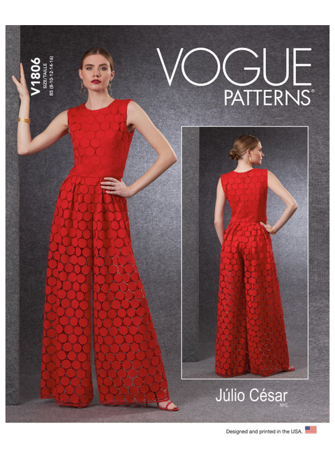 Vogue Patterns V1806 | Misses' & Misses' Petite Jumpsuit | Front of Envelope