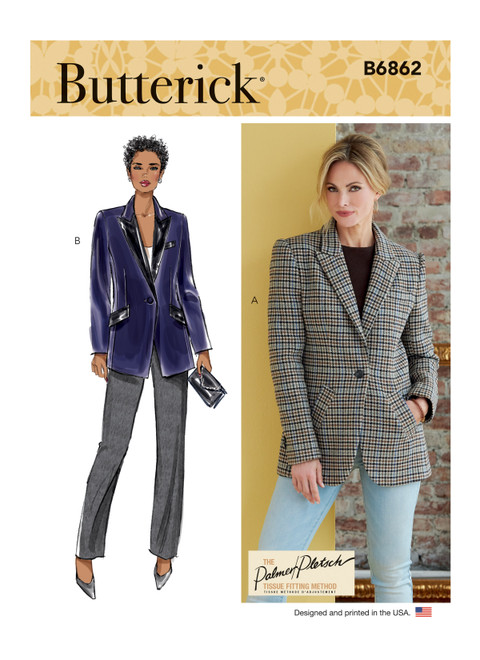 Butterick B6862 (Digital) | Misses' Jacket | Front of Envelope