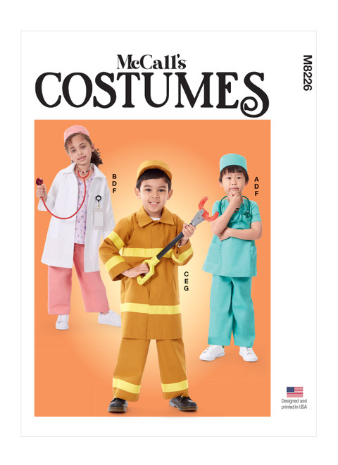 McCall's M8226 | Children's First Responder Costume | Front of Envelope