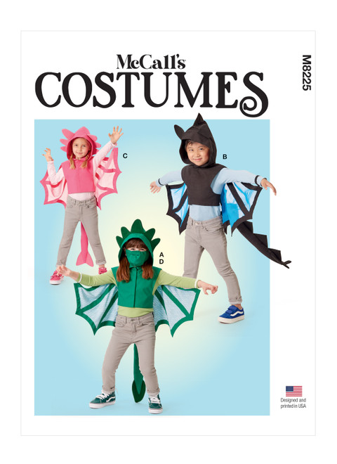 McCall's M8225 | Kids' Dragon Cape and Mask | Front of Envelope