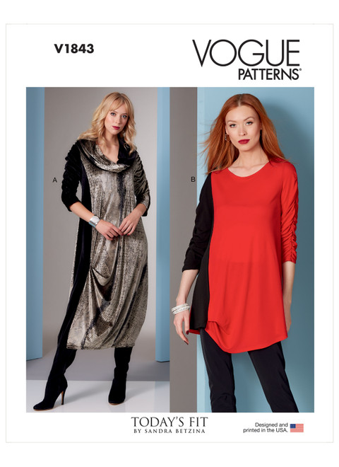 Vogue Patterns V1843 | Misses' Dress and Tunic | Front of Envelope